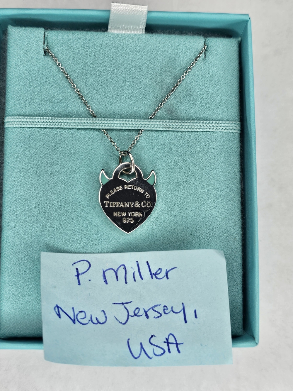 Tiffany & Co. 'Please Return To' Heart Tag Necklace - Silver